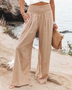 Susan Weite Strandhose mit elastischem Bund – Fließend & Bequem
