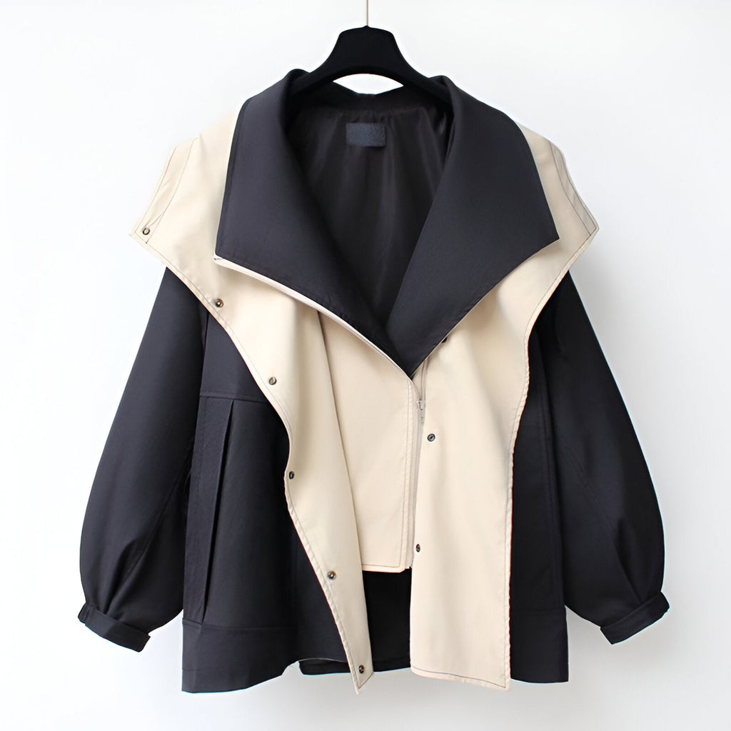Damen Windjacke wendbar mit Stehkragen