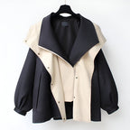 Damen Windjacke wendbar mit Stehkragen