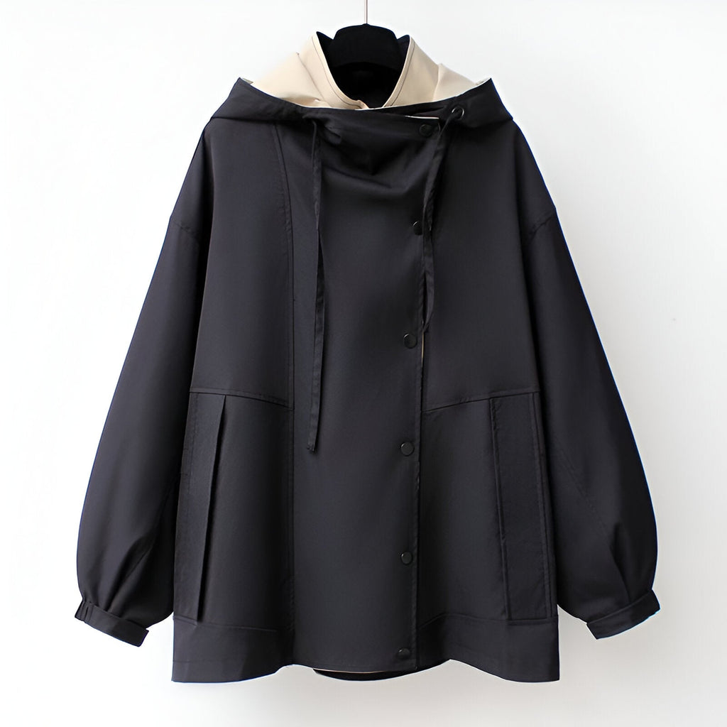 Damen Windjacke wendbar mit Stehkragen