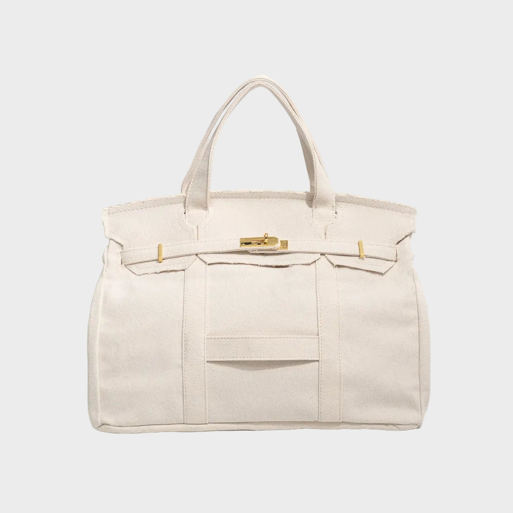 Boatkin Damen Tote Bag aus Canvas mit strukturierter Optik