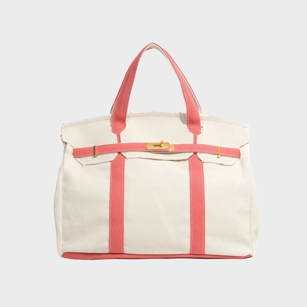 Boatkin Damen Tote Bag aus Canvas mit strukturierter Optik