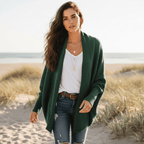 Damen Strickjacke oversize mit Fledermausärmeln