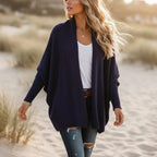 Damen Strickjacke oversize mit Fledermausärmeln