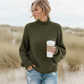 Damen Strickpullover mit Stehkragen