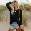 Damen Langarmshirt mit Rundhals und Brusttasche