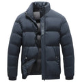 Herren Steppjacke mit Kragen warm und winddicht