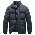 Herren Steppjacke mit Kragen warm und winddicht