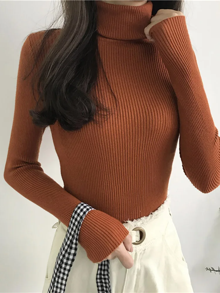 Damen Slim Fit Rollkragenpullover