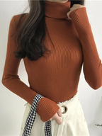 Damen Slim Fit Rollkragenpullover