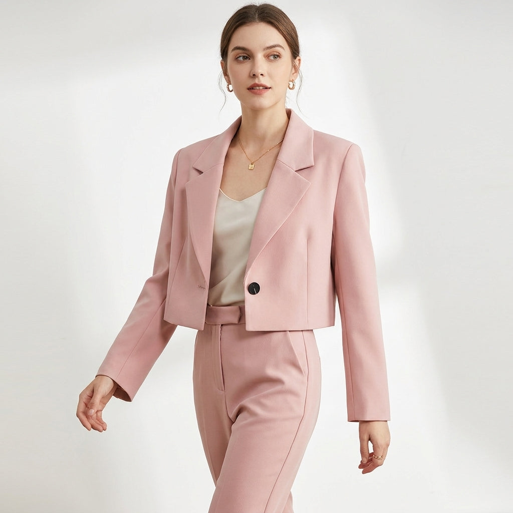 Damen Kurzblazer mit breitem Revers