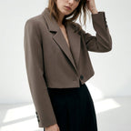 Damen Kurzblazer mit breitem Revers