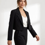 Damen Kurzblazer mit breitem Revers