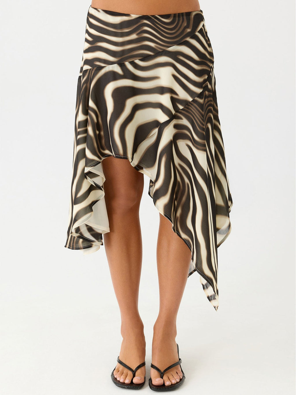 Damen Halbrock mit hoher Taille und asymmetrischem Schnitt