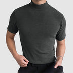 Herren T Shirt mit Stehkragen atmungsaktiv und bequem