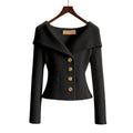 Damen Rippstrick-Cardigan mit Off-Shoulder-Kragen
