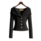 Damen Rippstrick-Cardigan mit Off-Shoulder-Kragen