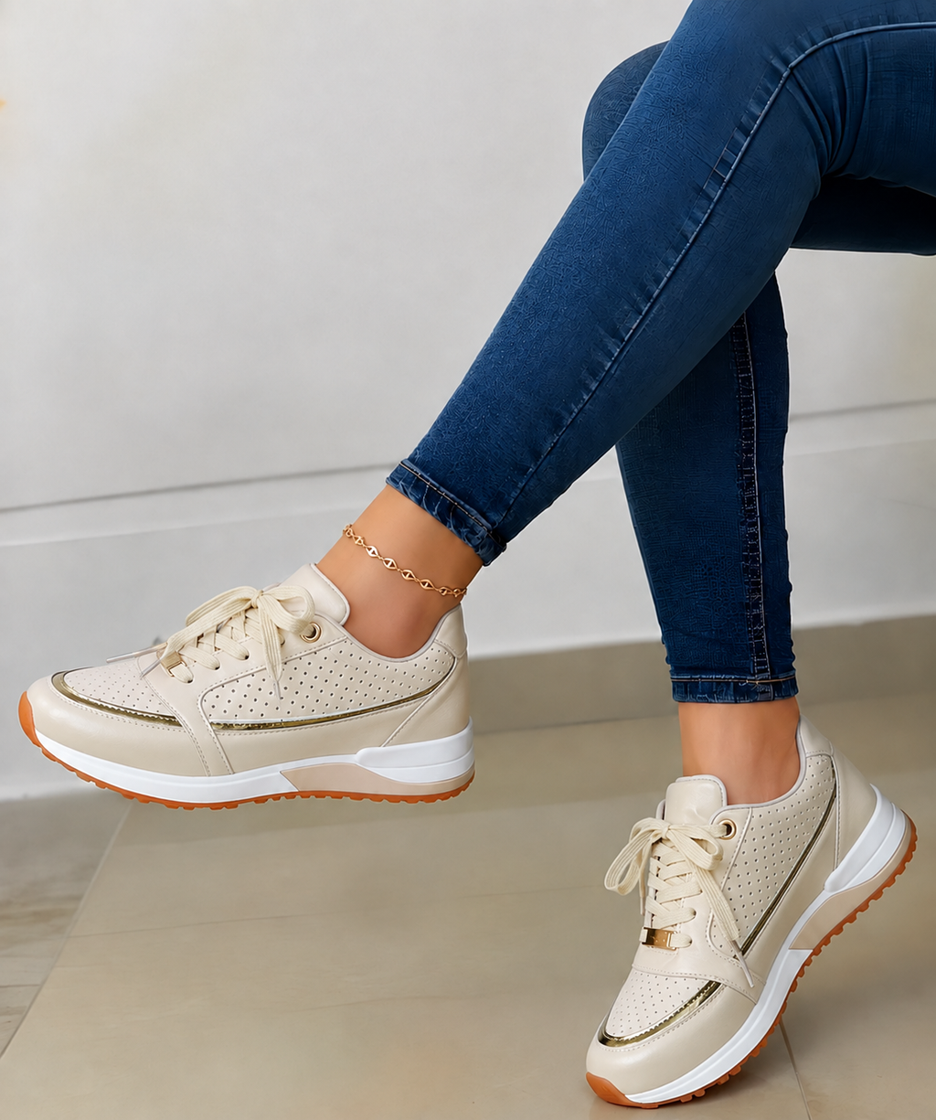 Damen Sneaker mit Gel-Dämpfung und rutschfester Sohle