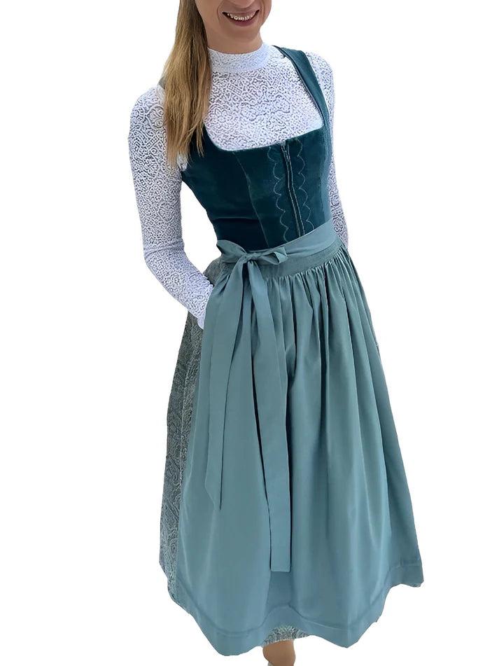 Damen Dirndlkleid midi mit Schürze