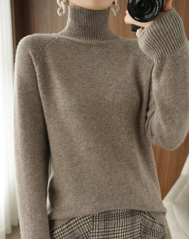 Damen Kaschmir Rollkragenpullover