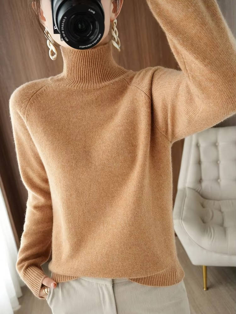 Damen Kaschmir Rollkragenpullover