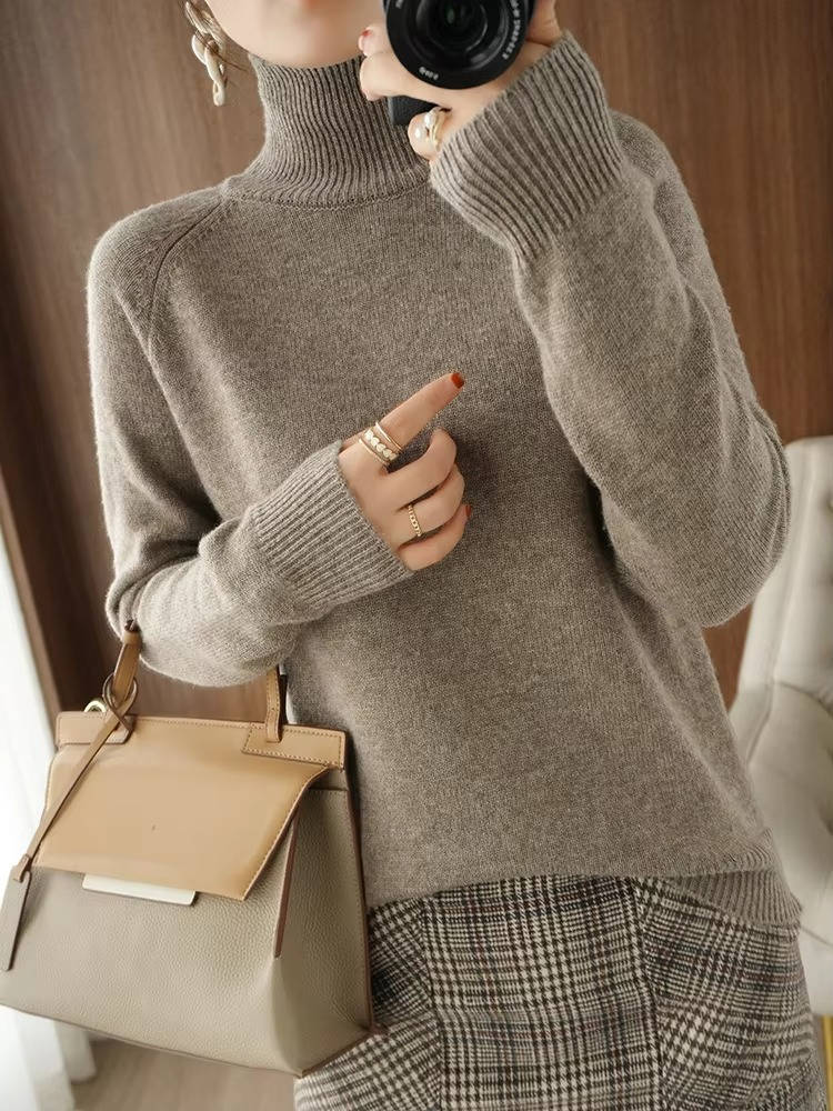 Damen Kaschmir Rollkragenpullover