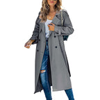 Damen langer Trenchcoat