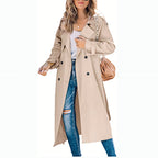 Damen langer Trenchcoat