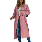 Damen langer Trenchcoat