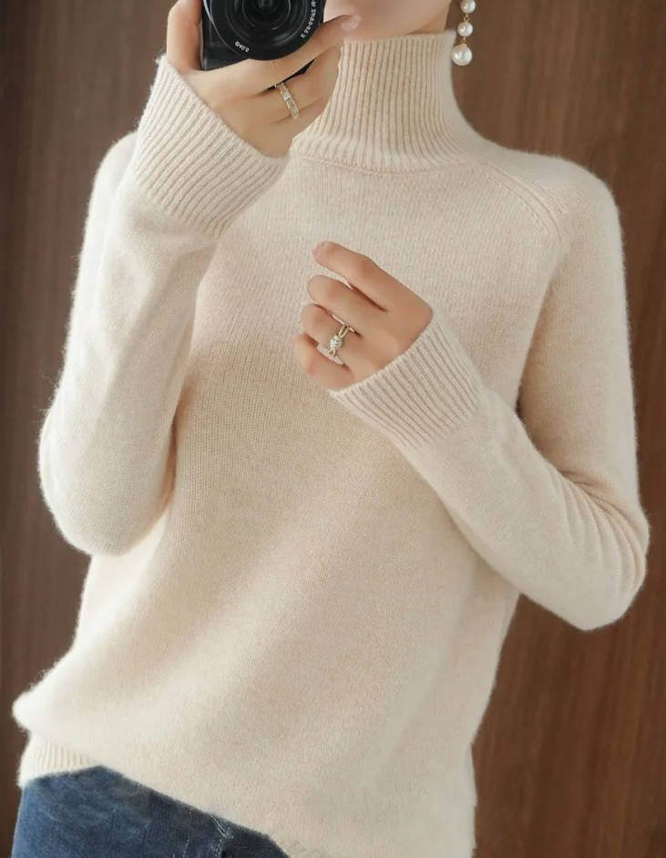 Damen Kaschmir Rollkragenpullover