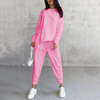 Damen lässiger Zweiteiler mit Oberteil und Hose