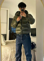 Herren Steppjacke mit Kapuze warm für den Winter