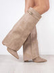 Beige Leder