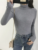 Damen Slim Fit Rollkragenpullover