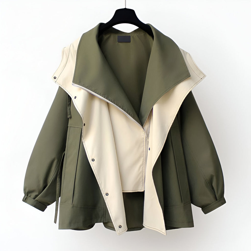 Damen Windjacke wendbar mit Stehkragen