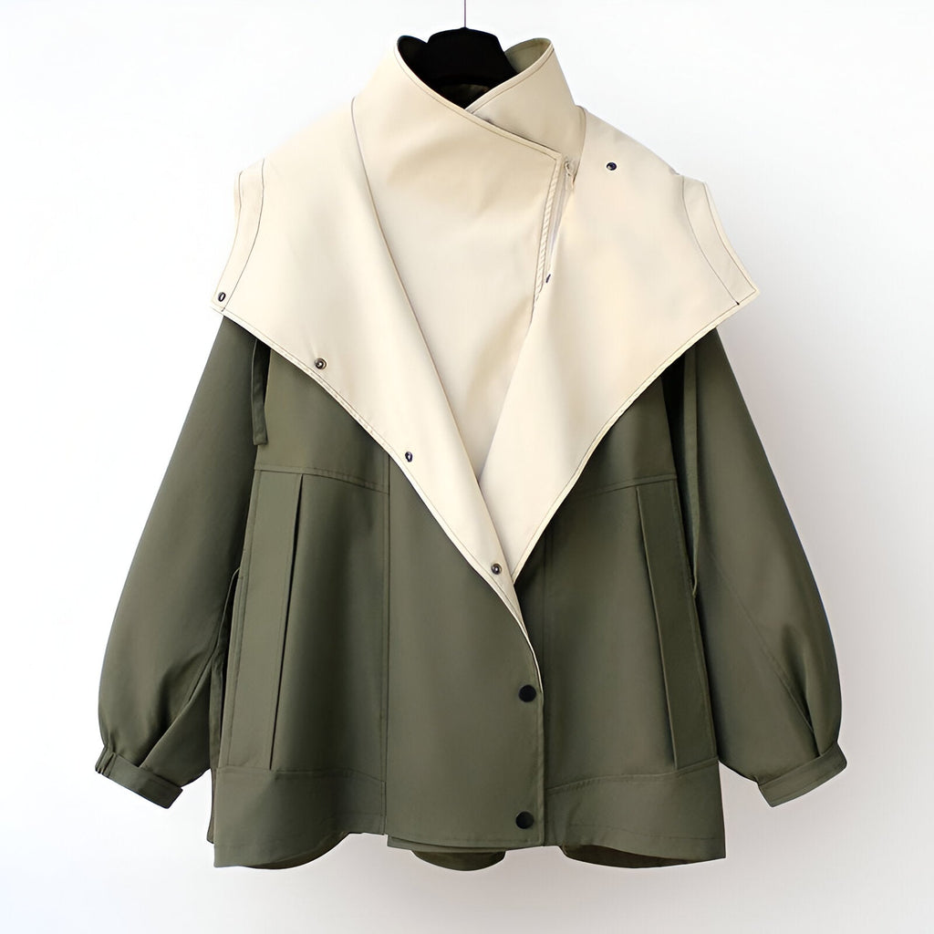 Damen Windjacke wendbar mit Stehkragen