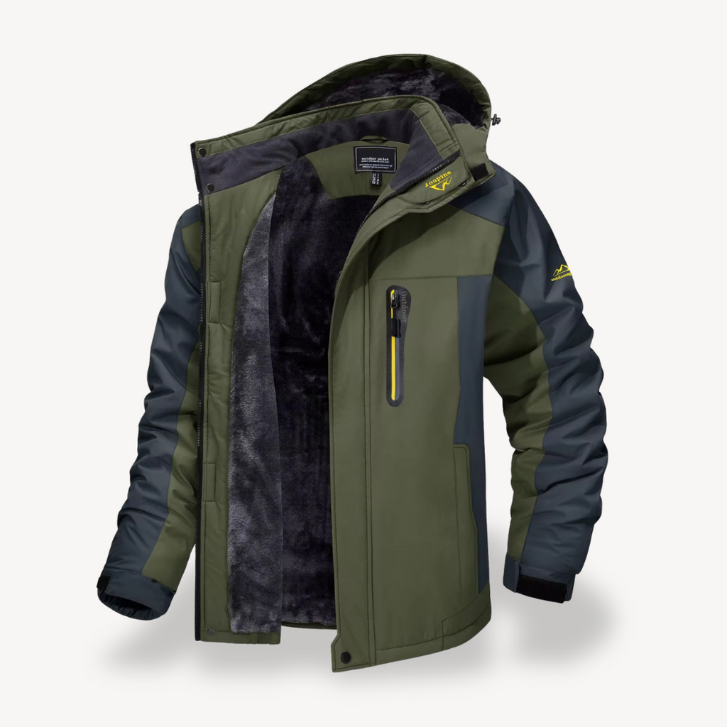 Herren Softshelljacke mit Fleecefutter und Kapuze