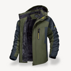 Herren Softshelljacke mit Fleecefutter und Kapuze