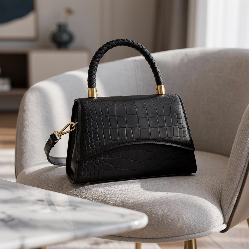Damen Handtasche mit Griff und Schulterriemen