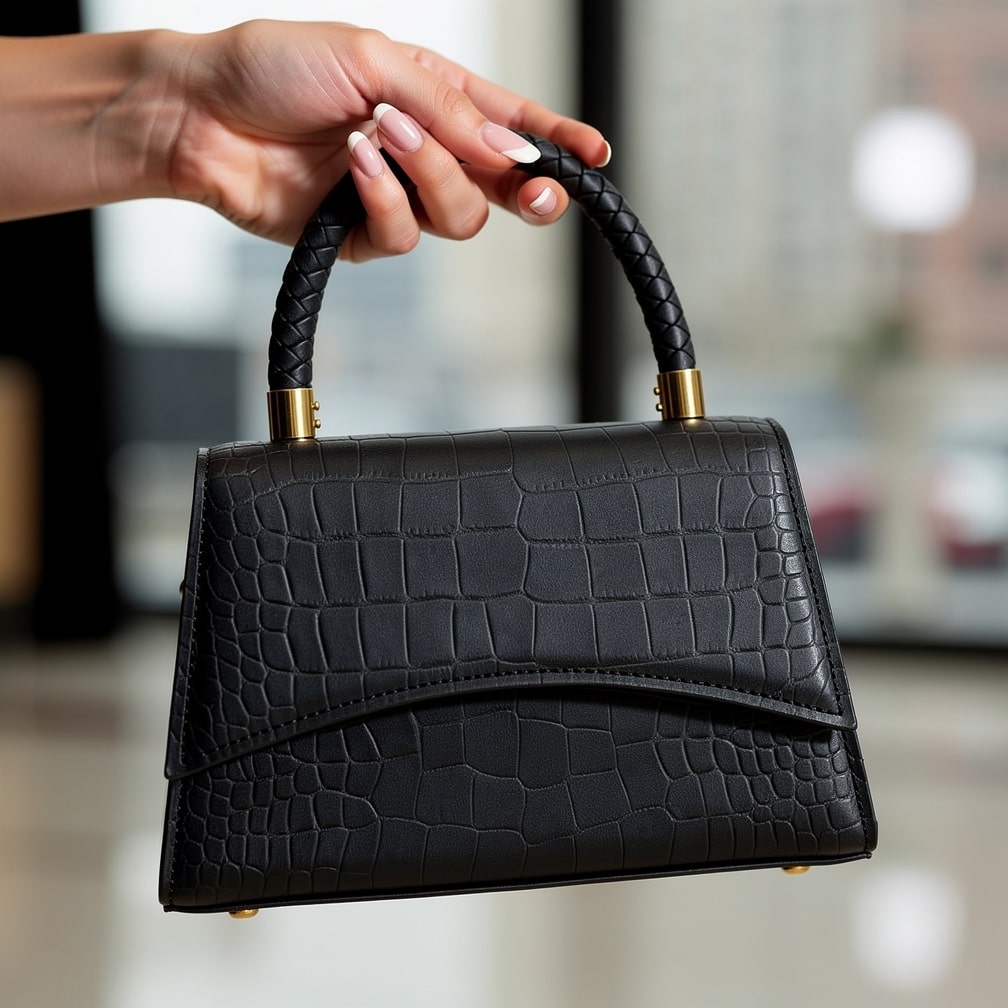 Damen Handtasche mit Griff und Schulterriemen