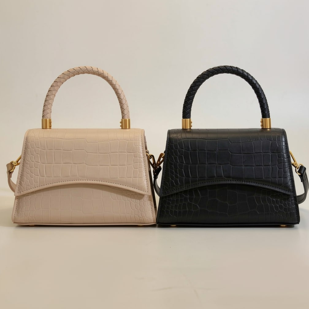 Damen Handtasche mit Griff und Schulterriemen