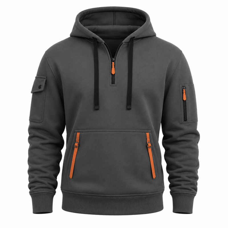 Herren Hoodie mit Reissverschluss und Fronttasche