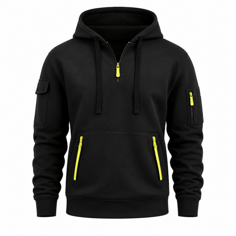 Herren Hoodie mit Reissverschluss und Fronttasche