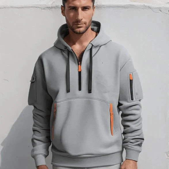 Herren Hoodie mit Reissverschluss und Fronttasche