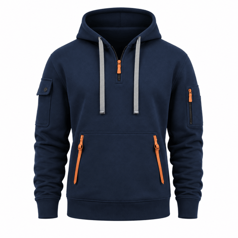 Herren Hoodie mit Reissverschluss und Fronttasche