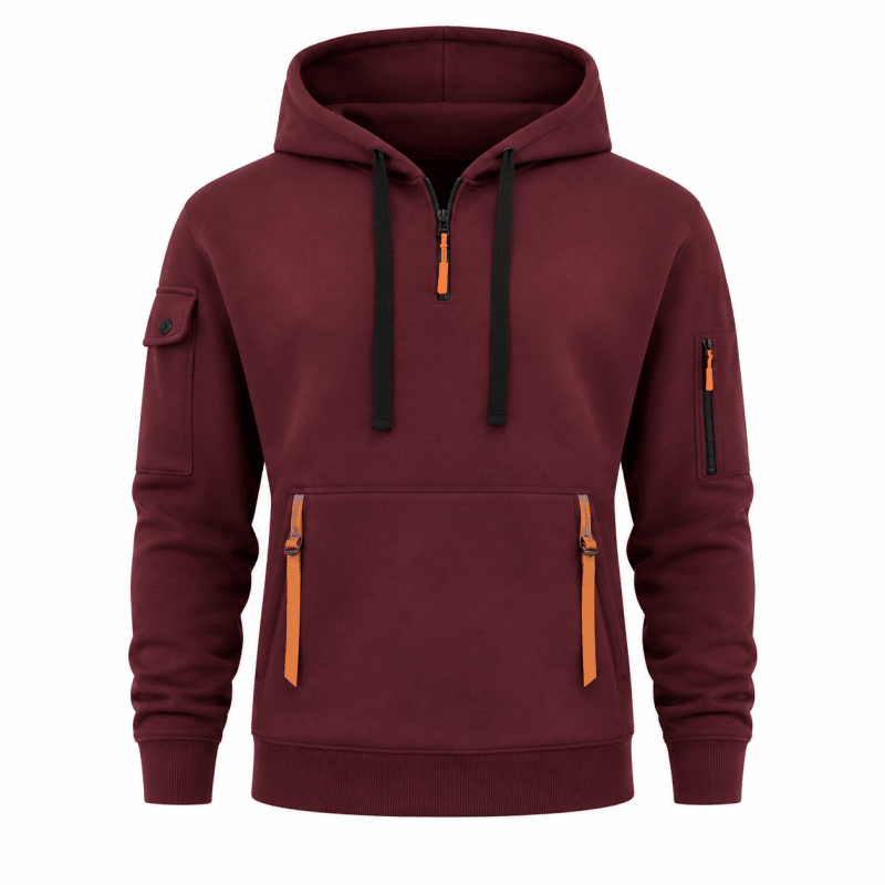 Herren Hoodie mit Reissverschluss und Fronttasche