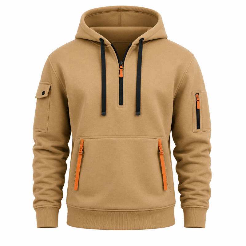Herren Hoodie mit Reissverschluss und Fronttasche