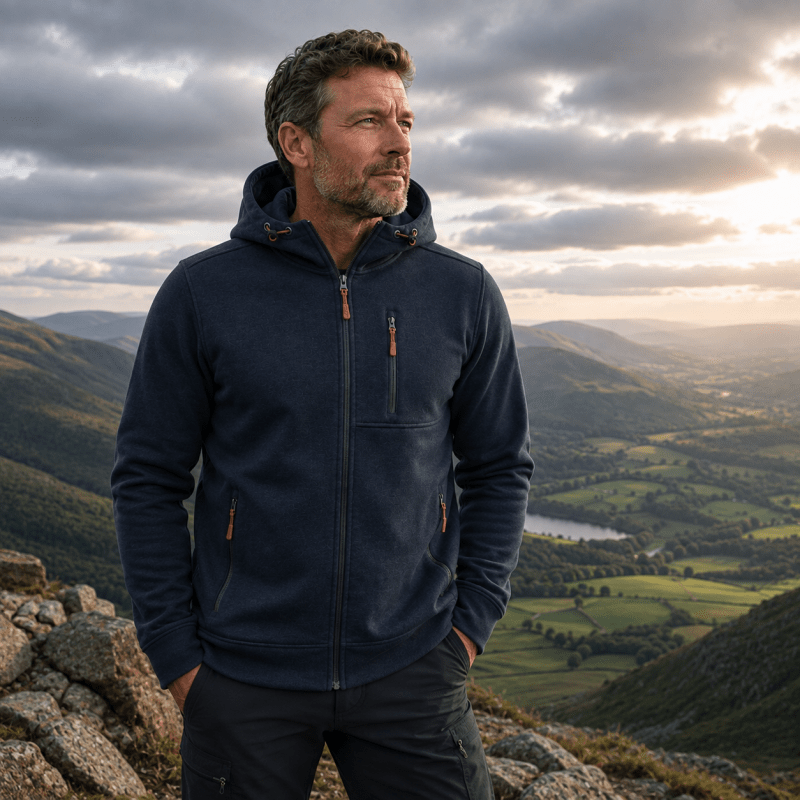 Herren Hoodie mit Reissverschluss und Kapuze