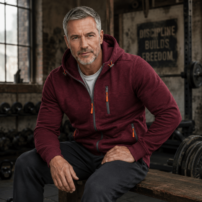 Herren Hoodie mit Reissverschluss und Kapuze