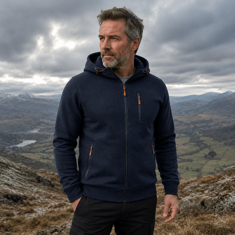Herren Hoodie mit Reissverschluss und Kapuze